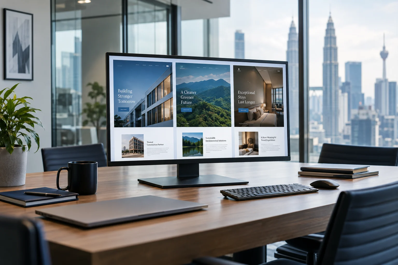 Illustrative website design example