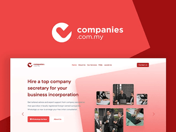 Company formation website with lead generation built by Website Designer