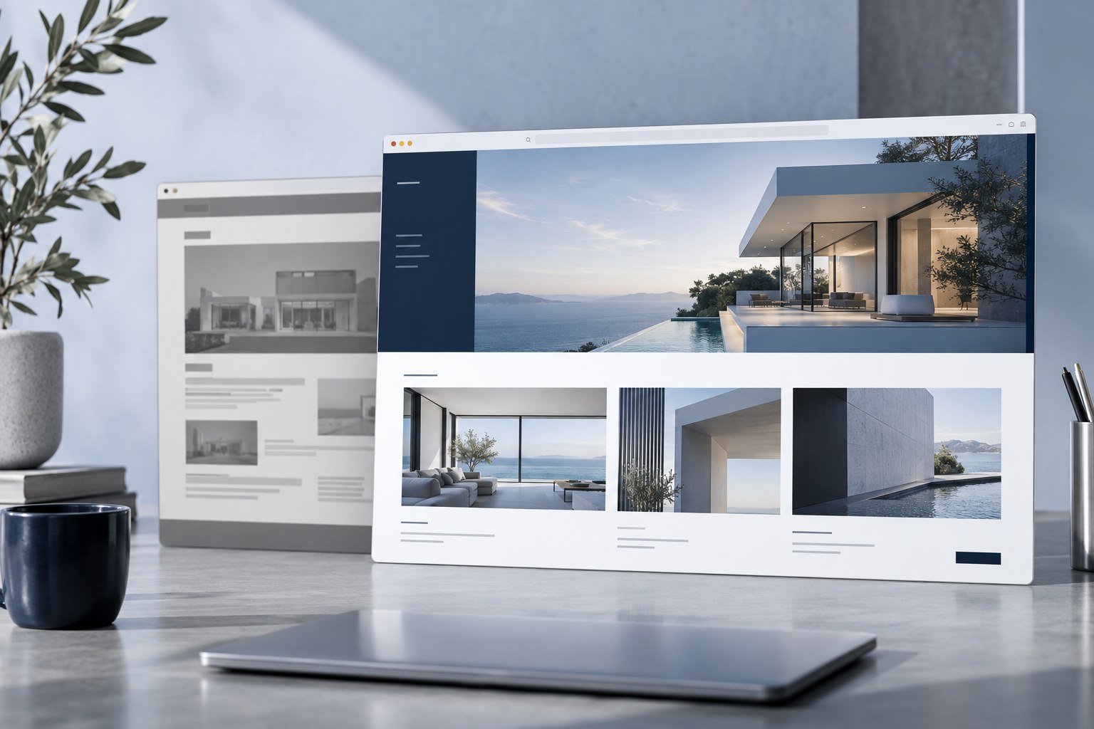 Illustrative website design example